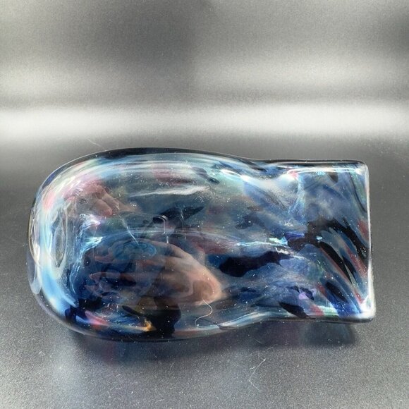 Fire Islands Signed Matthew Labarbera Glass Vase Triangular Glass Multicolor - Picture 16 of 16